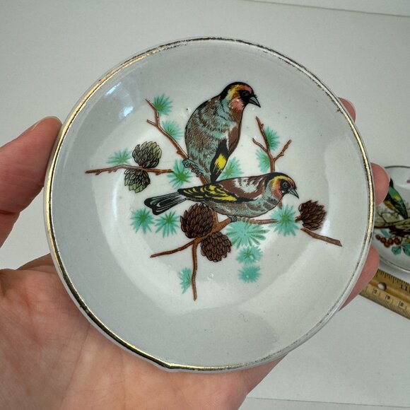 Vtg 3 Wall Hanging Decorative Mini Plates Birds Gallery Wall 4in Diameter READ - Picture 8 of 11